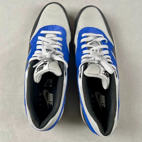 Nike Air Max 1 Essential Grey Mist/Black-Lyon Blue 537383-022 Men Size 11 EUC - Picture 6 of 8